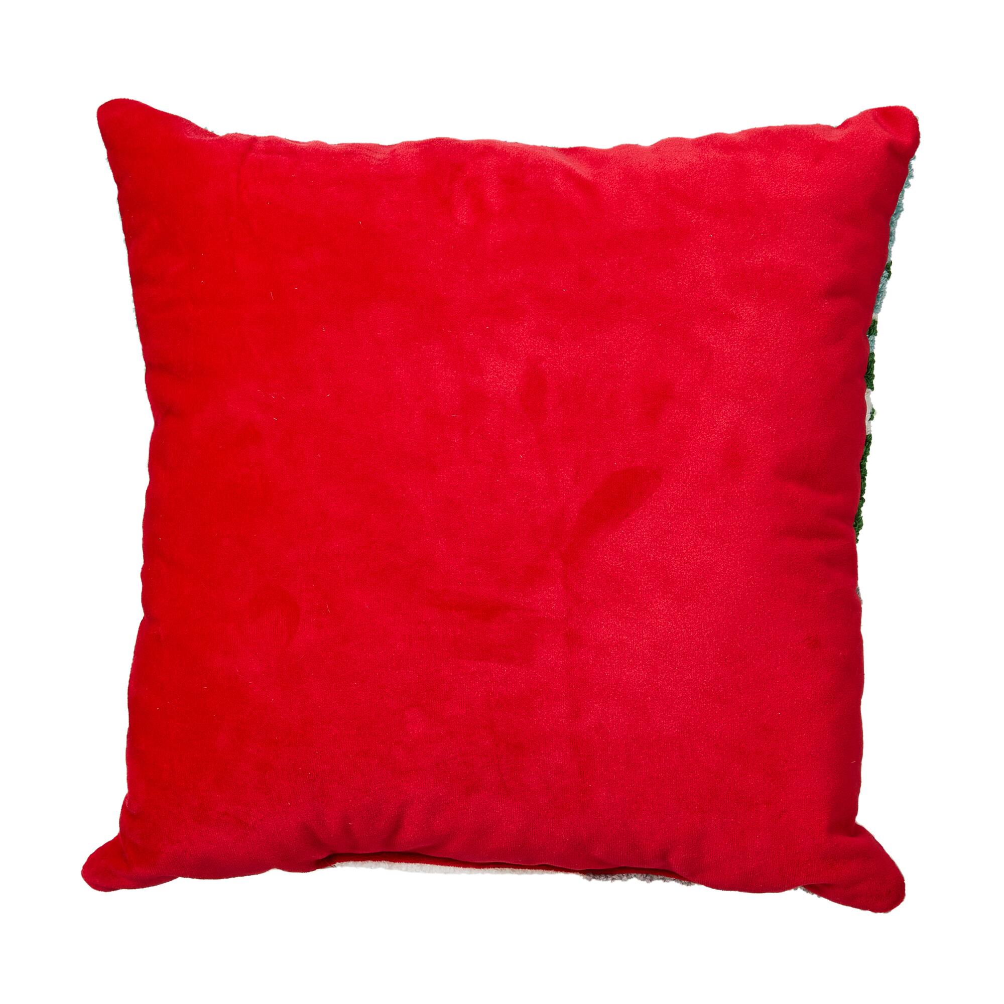 Glitzhome® Hooked Christmas Dog Throw Pillow
